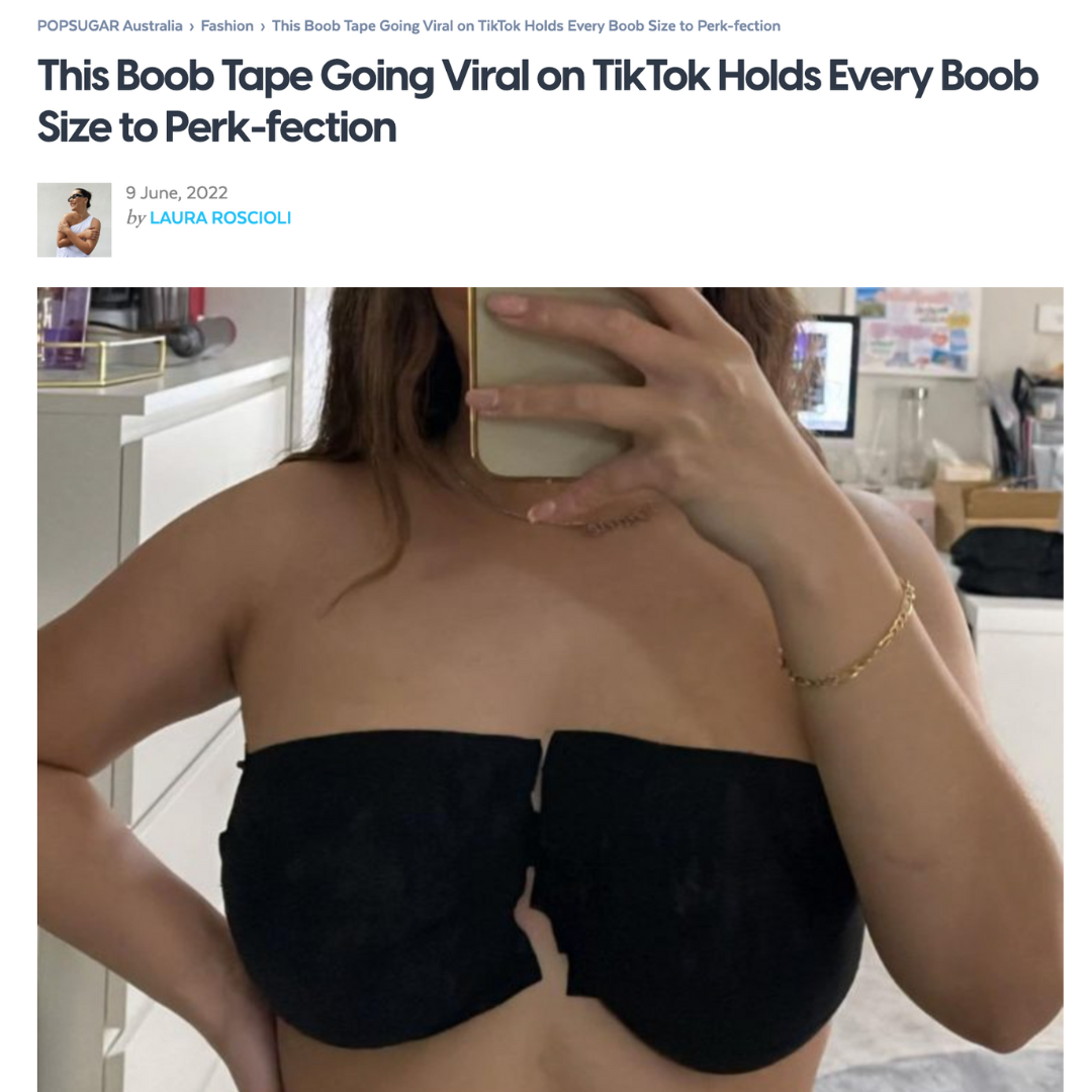 Boobyful Aid gets featured on PopSugar
